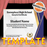 Generic Award Certificate Canva Template 06