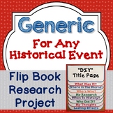 Generic Blank Research Flip Book For Any Historical Event,