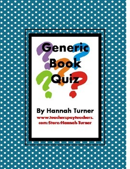 Preview of Generic Book Quiz