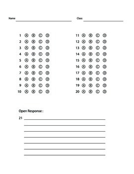 Generic Bubble Sheet