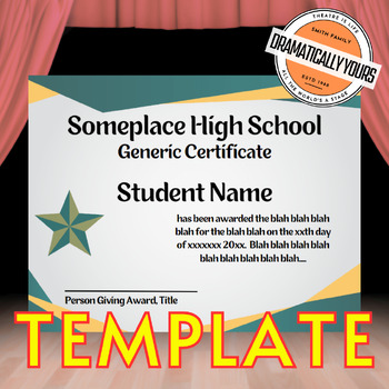 Preview of Generic Certificate Canva Template 01
