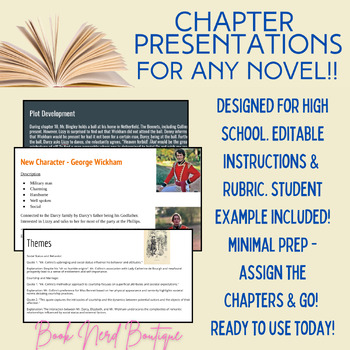 Preview of Generic Chapter Presentations Project for Any Novel