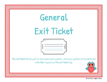 Preview of Generic Exit Ticket