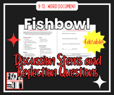 Fishbowl Discussion Stems and Peer Feedback Worksheet