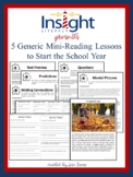 5 Generic Mini Reading Lessons to Start the Year