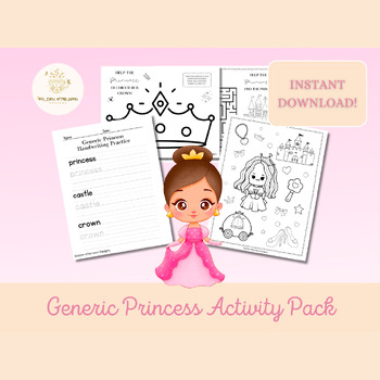 Free Printable Princess Trace in the Path Prewriting Practice Pages - The  Artisan Life