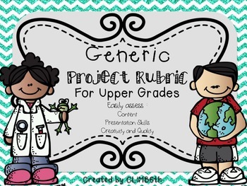 Preview of Generic Project Rubric for Upper Grades