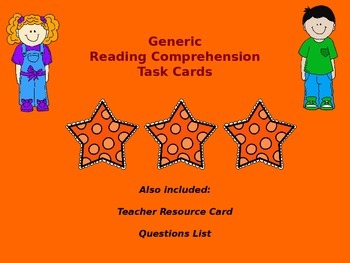 Preview of Text Dependent Reading Comprehension Task Cards and Teacher Resource Card