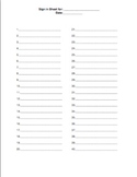 Generic Sign-in Sheet