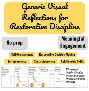 Preview of Generic Visual Reflections for Restorative Discipline Digital & Printable