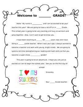Preview of Generic Welcome Letter - Student
