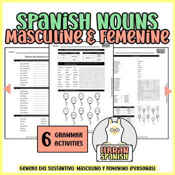 Preview of Masculine and Feminine Nouns [SPANISH]