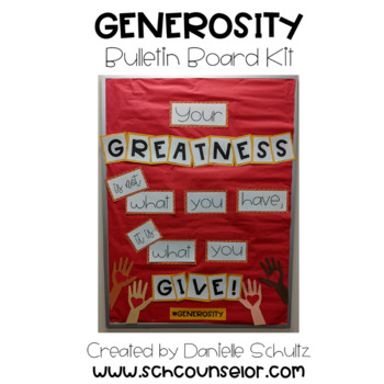 Preview of Generosity Bulletin Board Kit