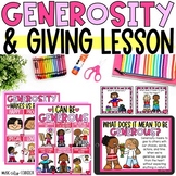Generosity & Giving Lesson, Digital & Printable, Counseling & SEL