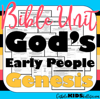 Preview of Genesis 1-11 Unit Bible Study: Worksheets, Guided Notes, Test, Lessons, Games!