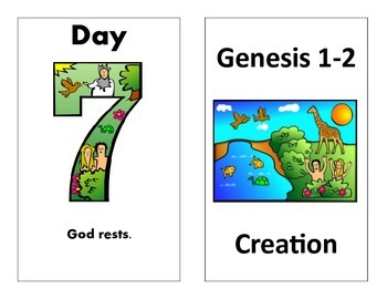 Genesis 1-2 The Creation Story Wall by Yappy Turtle | TpT