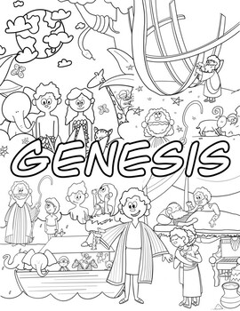 Genesis | Bible Coloring Pages by SketchByKat | TPT