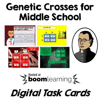 Preview of Genetic Crosses for Middle School – Digital Task Cards