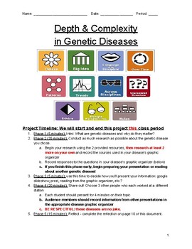Preview of Distance Learning: Genetic Diseases & Student Choice WITH Starting Resources!
