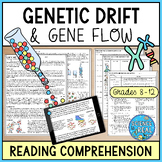 Genetic Drift Reading Comprehension and Worksheets