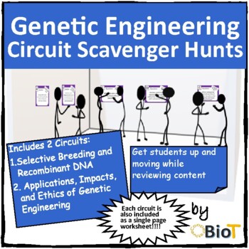 Preview of Genetic Engineering Circuit Scavenger Hunts and Worksheets