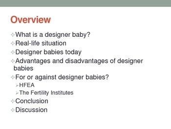 advantages of designer babies