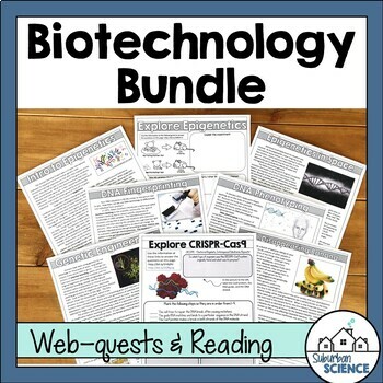 Preview of Genetic Engineering, Epigenetics, & CRISPR Cas-9: Worksheets and Webquests