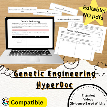 Preview of Genetic Engineering HyperDoc with Interactive Digital and Paper Activities