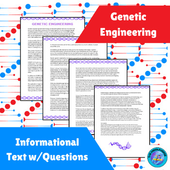 Preview of Genetic Engineering Informational Text w/Questions