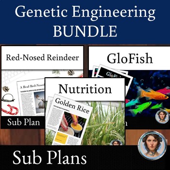 Preview of Genetic Engineering Reading Comprehension Sub Plan Article BUNDLE