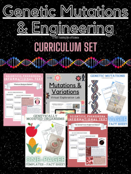 Preview of Genetic Mutations & Engineering Worksheet, Activity, & Digital Resources Bundle