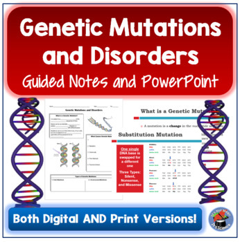 Preview of Genetic Mutations and Disorders Guided Notes and PowerPoint
