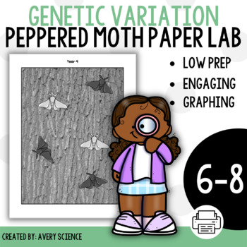 Preview of Genetic Variation Peppered Moth Paper Lab Activity