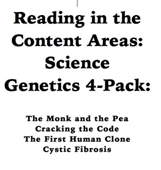 Preview of Reading in the Content Areas: Genetics 4 Pack