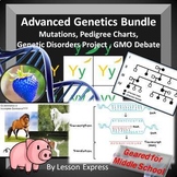 Genetics Bundle - DNA, RNA, Mendel, Traits, Punnett Square, Disorders, Mutations