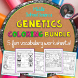 Genetics Coloring Worksheet Bundle