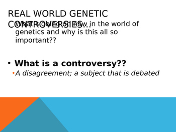 Preview of Genetics Controversies Powerpoint