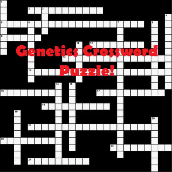 Genetics Crossword Puzzle with ANSWER KEY by Ms Jay s Classroom