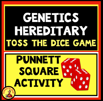 Preview of Genetics and Heredity Game PUNNETT SQUARE DICE TOSS ACTIVITY Phenotype, Genotype