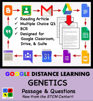Preview of Genetics Google Doc Article & Questions Distance Learning Friendly