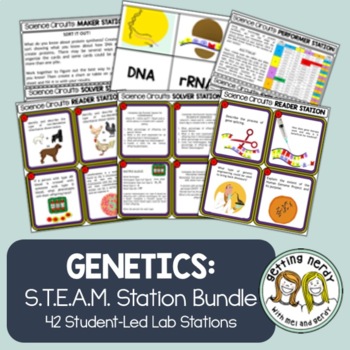 Preview of Genetics & Heredity Bundle - STEAM Science Centers / Lab Stations