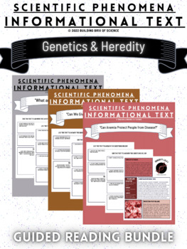 Preview of Genetics & Heredity PDF + Digital Guided Reading Activity Bundle