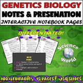 Genetics & Heredity Editable Notes & Slides Bundle- Biolog
