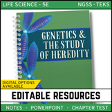 Genetics & The Study of Heredity Notes, PowerPoint and Test