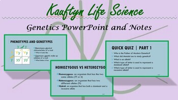 Preview of Genetics - PowerPoint and Notes