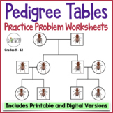 Pedigree Charts and Tables Worksheets - Genetics and Hered