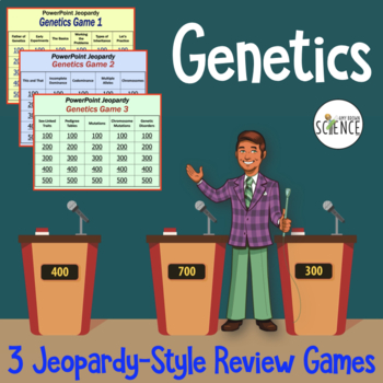 Preview of Genetics Jeopardy Style Review Games