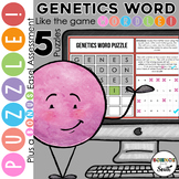 Genetics Review Wordle Word Puzzle Vocabulary Learning Act