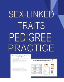Preview of Genetics Sex Linked Traits Pedigree Worksheets & Pedigree Google Form Quiz