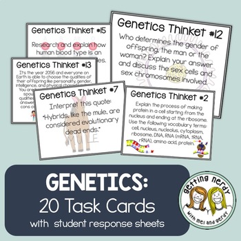 Preview of Genetics - Task Cards 